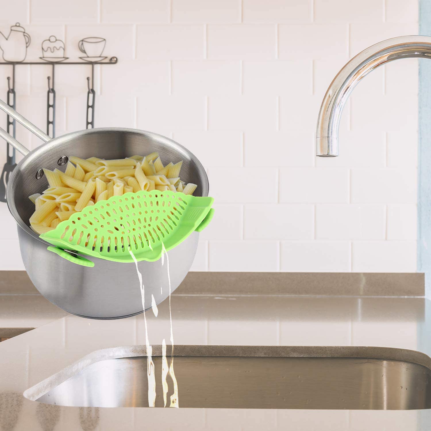 Clip On Silicone Colander - Snap and Strain