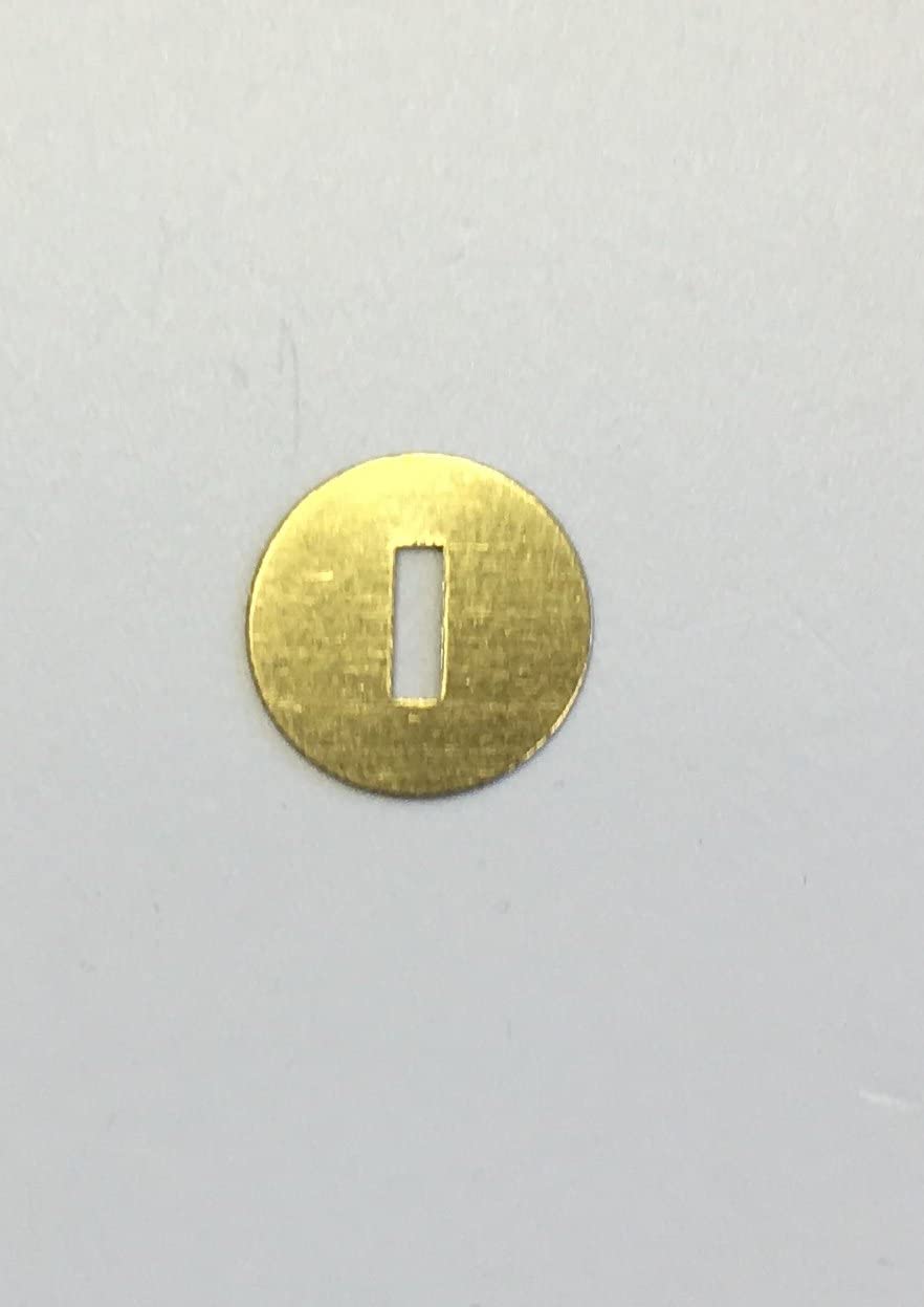Brass Washers for Paper Fasteners/Brads, 1/2 Inch Slotted - 100 Pack
