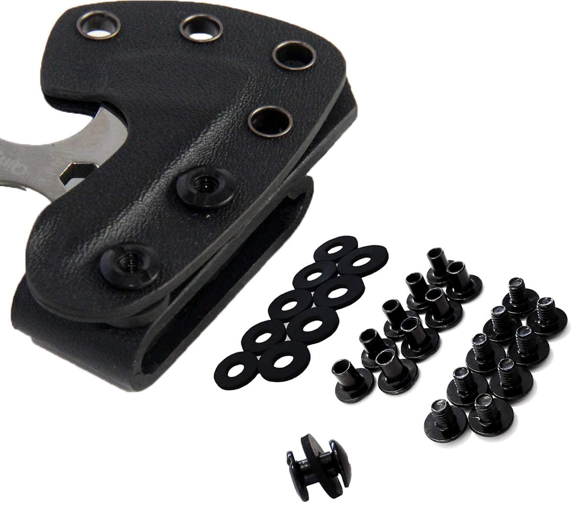Grizzly Black Chicago Screws For Leather/Kydex Gun Holsters/Clips and Knife Sheaths 1/4 Inch - 50 Pack