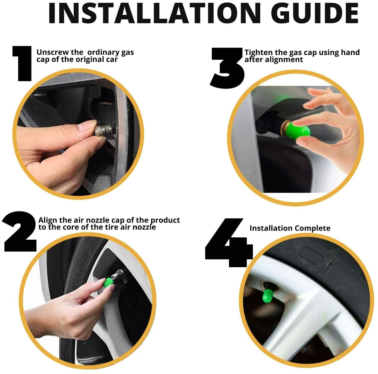 30 pcs Tire Valve Caps Heavy-Duty Stem Covers with O-Rubber Rings for Cars, SUVs, Bikes, Bicycles, and Motorcycles (Green)